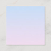 Bleke Roze en Blauwe Verloopachtergrond Vierkante Visitekaartje (Voorkant)