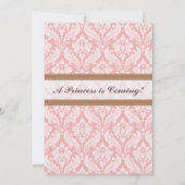 Bleke roze en bruin-maisy Baby shower Kaart (Achterkant)