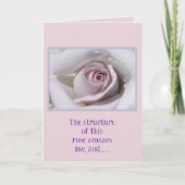 BLEKE ROZE EN CRÈME ROOS / VERJAARDAG KAART (Voorkant)