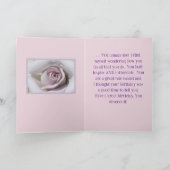 BLEKE ROZE EN CRÈME ROOS / VERJAARDAG KAART (Binnen)