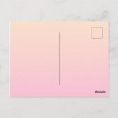 Bleke roze en gele gradiëntachtergrond briefkaart (Achterkant)