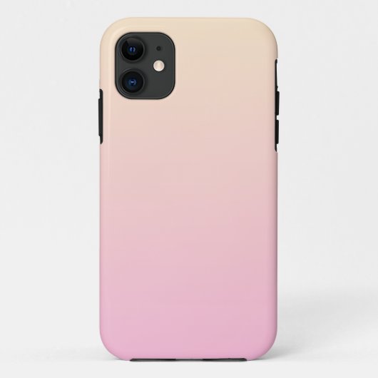 Bleke roze en gele gradiëntachtergrond Case-Mate iPhone case (Achterkant)