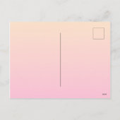 Bleke roze en gele gradiëntachtergrond feestdagenkaart (Achterkant)