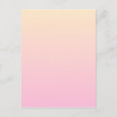 Bleke roze en gele gradiëntachtergrond feestdagenkaart (Voorkant)