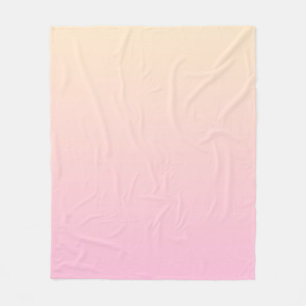 Bleke roze en gele gradiëntachtergrond fleece deken