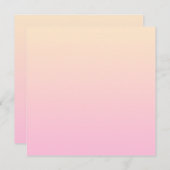 Bleke roze en gele gradiëntachtergrond kaart (Voorkant / Achterkant)