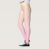 Bleke roze en gele gradiëntachtergrond leggings (Links)