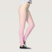 Bleke roze en gele gradiëntachtergrond leggings (Rechts)