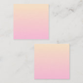 Bleke roze en gele gradiëntachtergrond notitiekaartje (Voorkant / Achterkant)