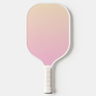 Bleke roze en gele gradiëntachtergrond pickleball paddle