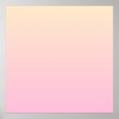 Bleke roze en gele gradiëntachtergrond poster (Voorkant)