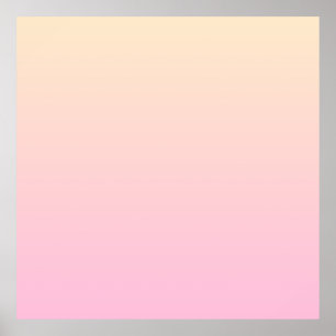 Bleke roze en gele gradiëntachtergrond poster