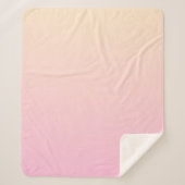 Bleke roze en gele gradiëntachtergrond sherpa deken (Voorkant)