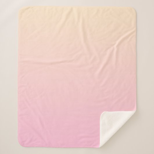Bleke roze en gele gradiëntachtergrond sherpa deken (Voorkant)