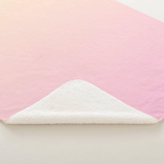 Bleke roze en gele gradiëntachtergrond sherpa deken (3/4)