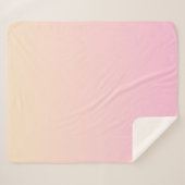 Bleke roze en gele gradiëntachtergrond sherpa deken (Voorkant (horizontaal))