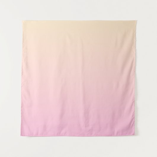 Bleke roze en gele gradiëntachtergrond wandkleed (Voorkant)