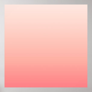 Bleke roze en perzikgradiënt poster