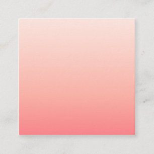 Bleke roze en perzikgradiënt vierkante visitekaartje