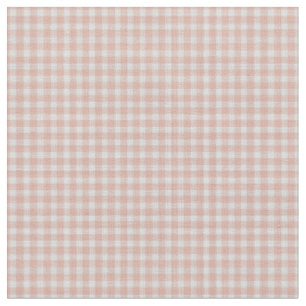 Bleke roze en witte geruite gingham plaid stof