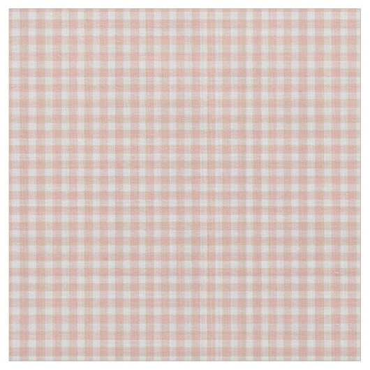 Bleke roze en witte geruite gingham plaid stof (Close Up)