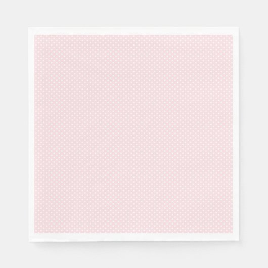 Bleke roze en witte mini polka dot servet (Voorkant)