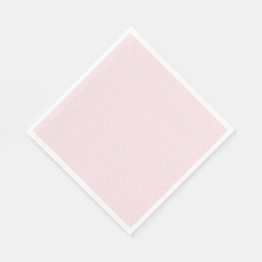 Bleke roze en witte mini polka dot servet (Hoek)