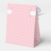 Bleke roze en witte Polka Dot Favoriete Box Bedankdoosjes (Achterkant)