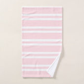 Bleke roze en witte strepen bad handdoek (Handdoek)