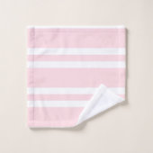 Bleke roze en witte strepen bad handdoek (Wasdoekje)