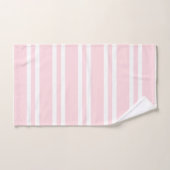 Bleke roze en witte strepen bad handdoek (Handdoek)