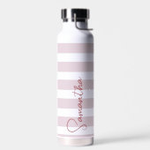 Bleke roze en witte strepen, speciaal gepersonalis waterfles (Links)