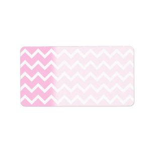 Bleke roze en witte zigzagpatroon. etiket