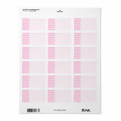 Bleke roze en witte zigzagpatroon. etiket (Full Sheet)