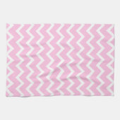 Bleke roze en witte zigzagpatroon. theedoek (Horizontaal)