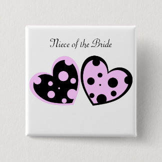 Bleke roze en zwarte Button