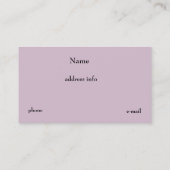 Bleke Roze en Zwarte Polka Dot Visitekaartje (Achterkant)