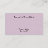 Bleke Roze en Zwarte Polka Dot Visitekaartje (Achterkant)