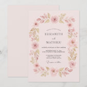 Bleke Roze Etherische Bruidsbloem Kaart (Voorkant / Achterkant)