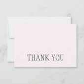 Bleke roze Floral Funeral Bereavement Dank u Bedankkaart (Voorkant)