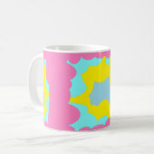 Bleke roze geel, groot gepatterd drink koffiemok (Voorkant links)