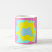 Bleke roze geel, groot gepatterd drink koffiemok (Center)