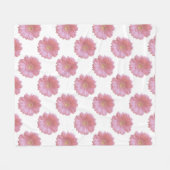 Bleke roze gerbera fleece deken (Voorkant (Horizontaal))