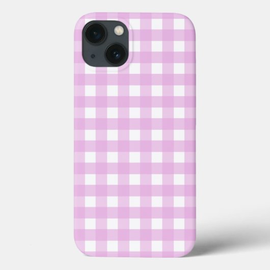 Bleke roze gingham Hoesje-Mate iPhone case (Achterkant)