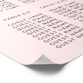 Bleke roze gleufrooster met goudpalm poster (Hoek)