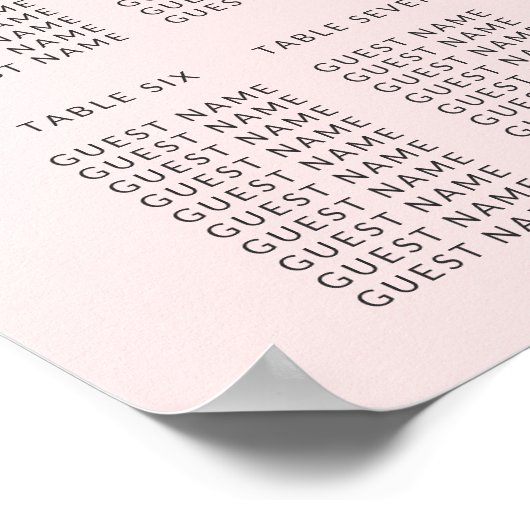 Bleke roze gleufrooster met goudpalm poster (Hoek)