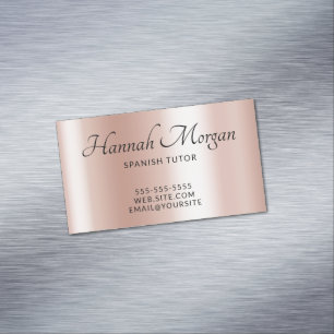 Bleke Roze Gouden Elegante Ombre Magnetisch Visitekaartje