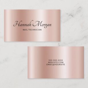 Bleke Roze Gouden Elegante Ombre Visitekaartje