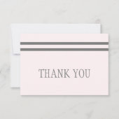 Bleke Roze & Grijze Begrafenis Bedank Bedankkaart (Voorkant)