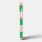 Bleke roze & groene strepen Case-Mate iPhone case (Achterkant / Links)